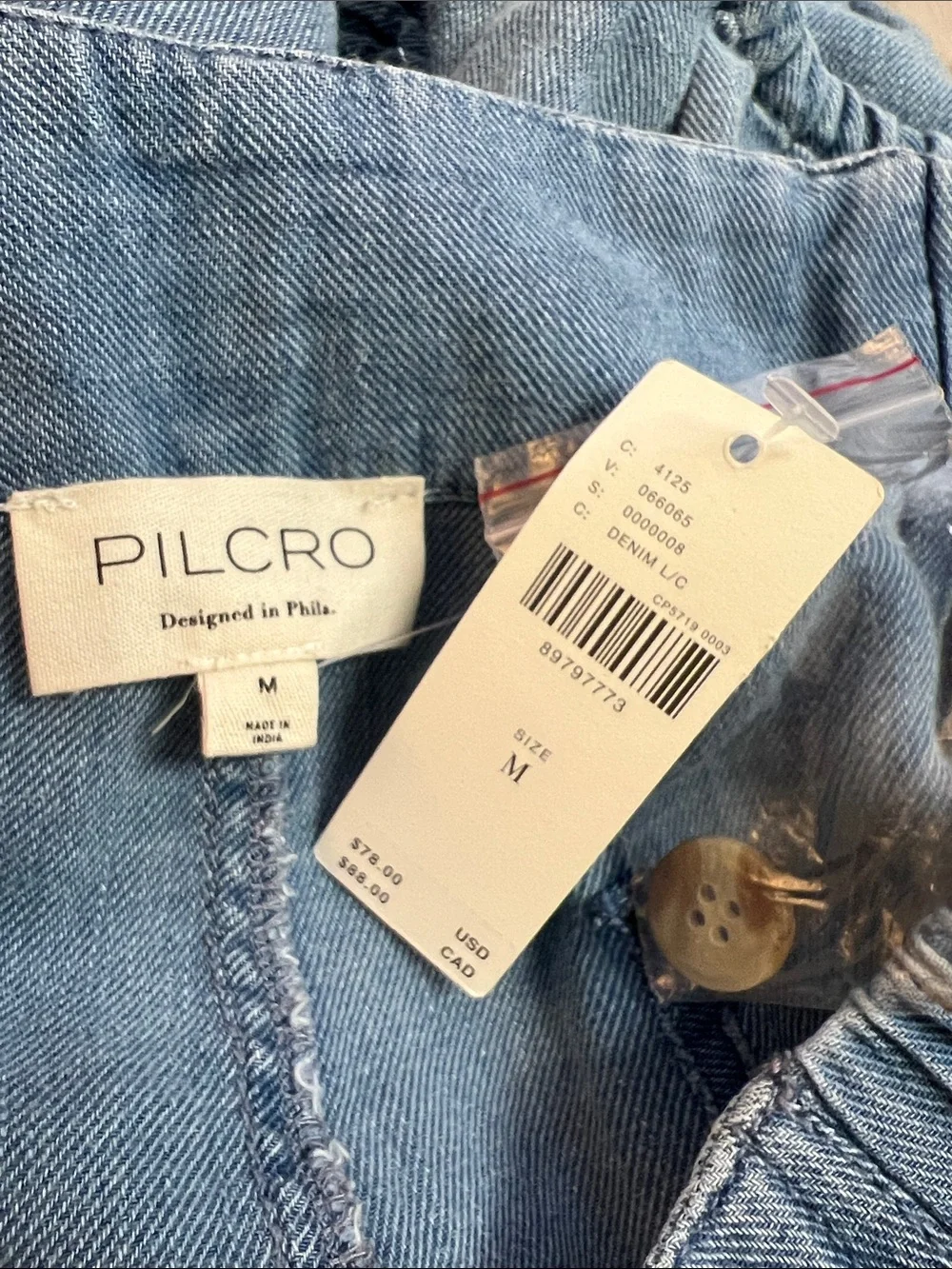 NWT Anthropologie Pilcro Denim Bloomer Shorts — Light Blue- M - Picture 5 of 7